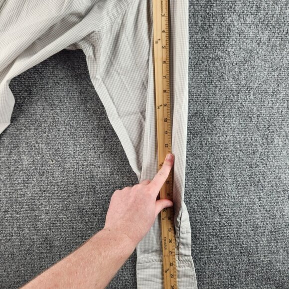 Eton Size 15 Button Up Shirt Long Sleeve Cotton Designer French Cuff Gray Check - Picture 16 of 16